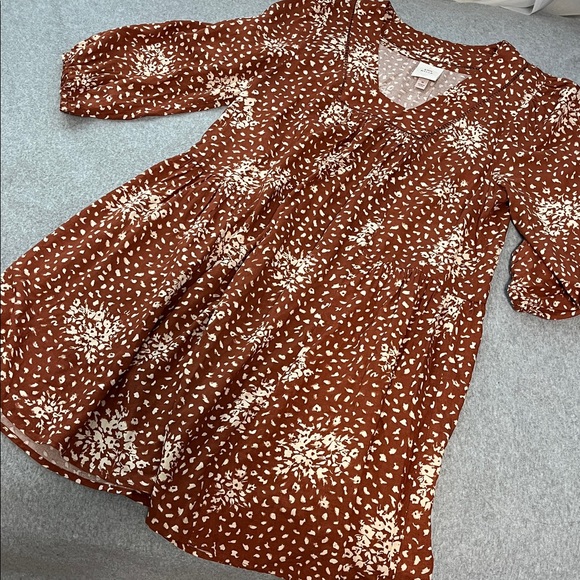 Knox Rose Womens Boho Dress Medium Loose Fit Casual Rayon Linen Blend - Picture 9 of 9